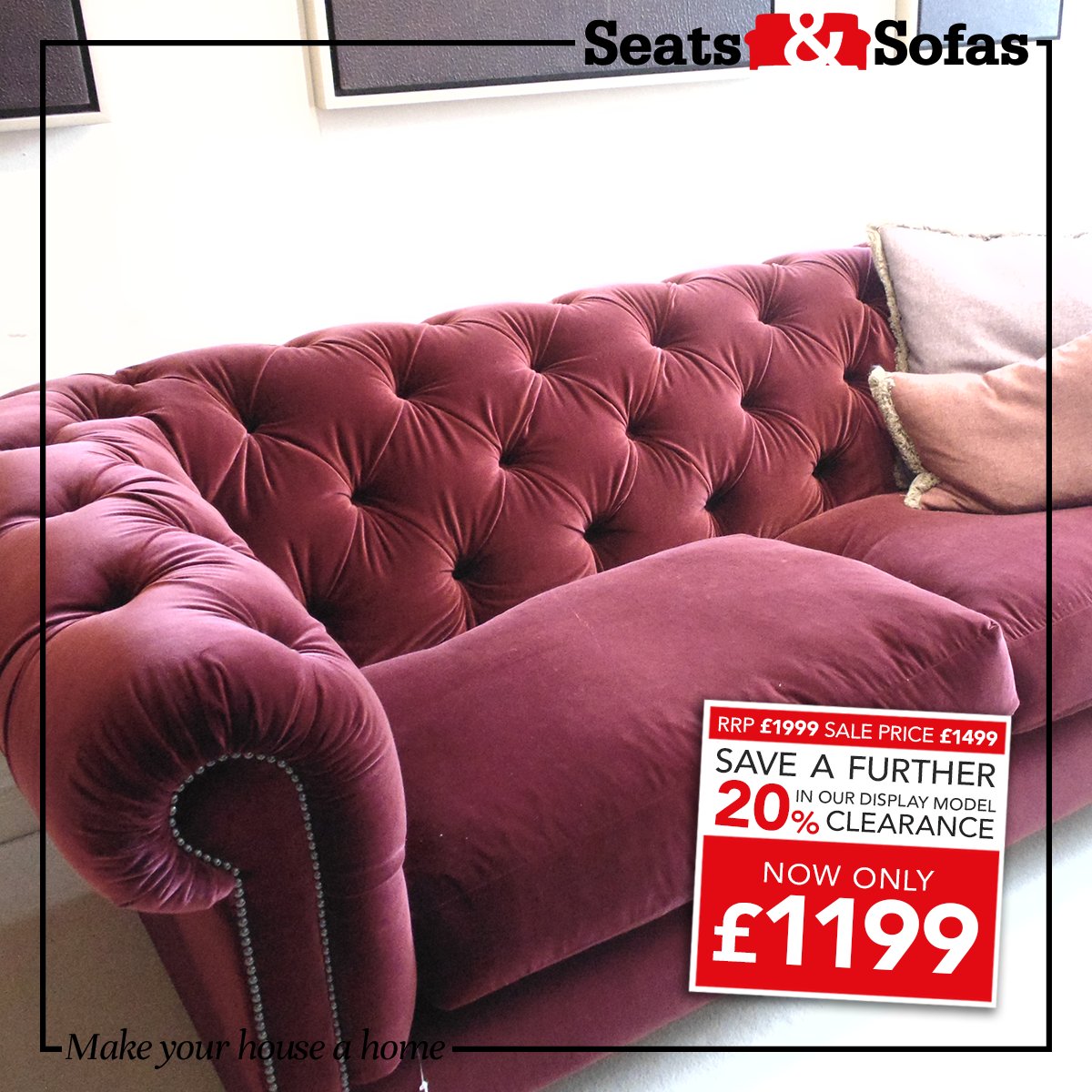 Seatsandsofasuk's tweet photo. *EX-DISPLAY SALE* Our Blenheim velvet sofa is included in our display model clearance, now with 20% off #worcestershirehour #sofasale https://t.co/ZcSuy8U0Mk