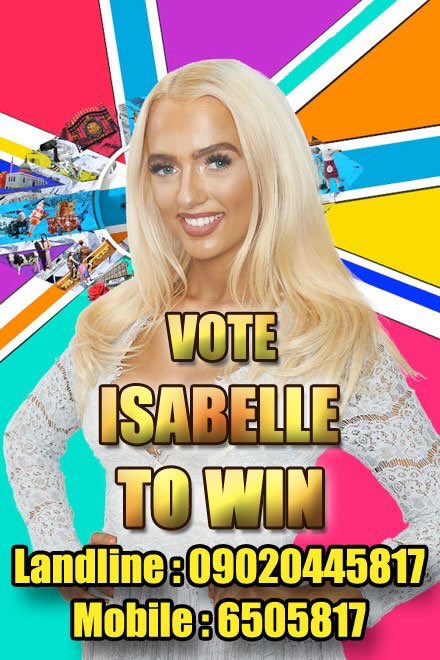 JackDanielsNo7's tweet photo. @bbuk Lines freeze at 3pm today #VoteNow #VoteIsabelle to win Don't let her #BBUK #journey end #simplythebest #betterthanalltherest #retweet https://t.co/UbN5XEJgXb