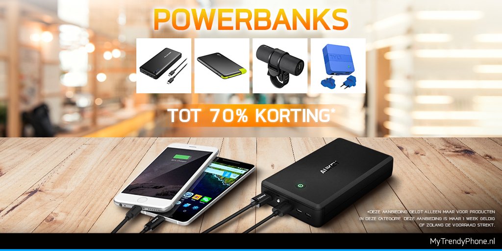 MyTrendyPhoneNL's tweet photo. Je kunt iets doen aan korte batterijduur - bekijk onze weekaanbieding en krijg tot 70% korting op powerbanks!
https://t.co/NV5KEBJeHy https://t.co/R7qHrJ8vxy