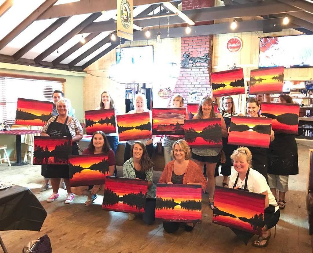 BlueJayCC's tweet photo. Thank you everyone who came to the Paint &amp; Sip last night!! Everyone did an amazing job- they all turned out great… https://t.co/AeLGjLyrnb https://t.co/nZjCy7kc7l
