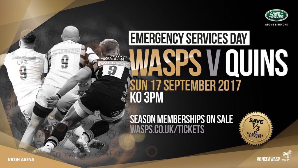 dangrady1's tweet photo. @WaspsRugby Do you get discounted tickets working for the emergency services?If so how do I apply it to the tickets in my basket?Many thanks https://t.co/F4PbuFOUuZ