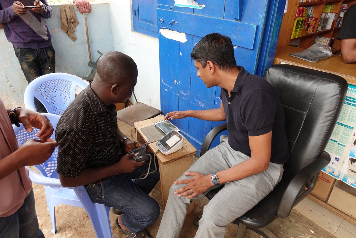 VasNarasimhan's tweet photo. Learning how #digitalhealth can help patients manage their #hypertension via #ComHIP program with @NovartisFDN & @FHI360 in Ghana last week https://t.co/aYs1sYS51R