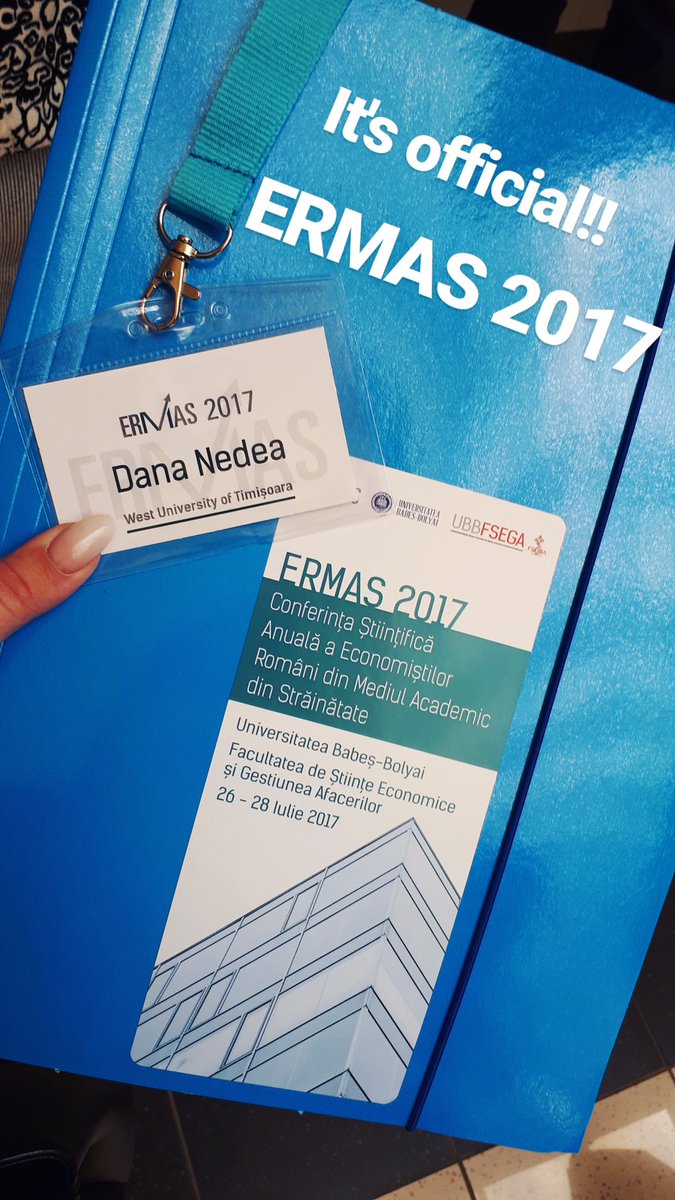 DanaNedea's tweet photo. ERMAS 2017 begins! So happy to be here! π
#ERMAS #ERMAS2017 #EconAcademia https://t.co/F8ouhE9vaS