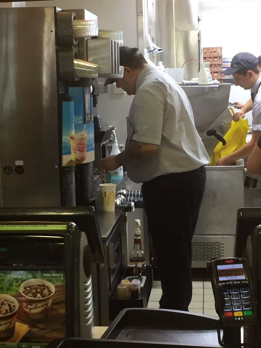 NickWildsmith's tweet photo. @McDonalds This grubby oik needs customer service training. Totally blanked when in q he'd prefer to serve women first. https://t.co/4LxMIHEQgk