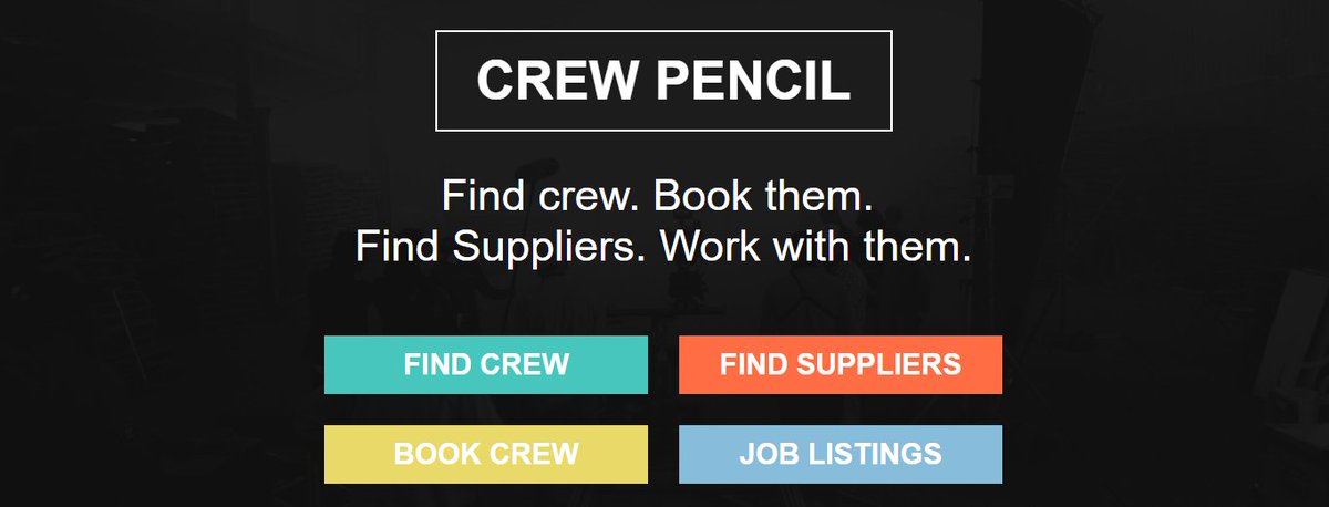 The online platform for the film industry. 
A comprehensive directory of freelance crew and film industry suppliers.
crewpencil.com