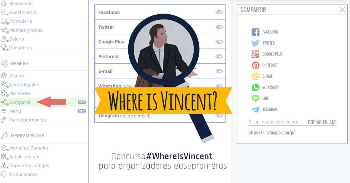 Easypromos's tweet photo. Busca y juega en el apartado compartir del editor y gana una targeta Amazon o 1 promo gratis! #WhereisVincent info: https://t.co/b21a5Edyxg https://t.co/ULglGVN11L