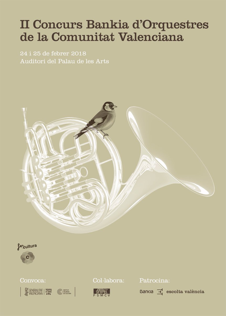 kikeco's tweet image. Nuestro cartel para el segundo Concurso Bankia de Orquestas de la Comunitat Valenciana: