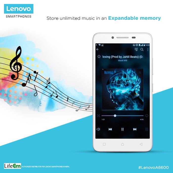 LenovoByLife's tweet image. Store unlimited music in the #LenovoA6600 with an internal storage of 16 GB

#LenovoSmartPhones #ExpandableMemory #LenovoA6600
