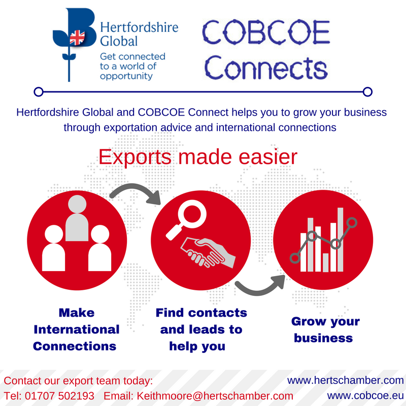 HertsChamber's tweet photo. Chamber benefit @COBCOE Connects helps you network, gain overseas contacts &amp; grow your business #WednesdayWisdom https://t.co/p7svq9Fq3n https://t.co/Y4luLY74CU
