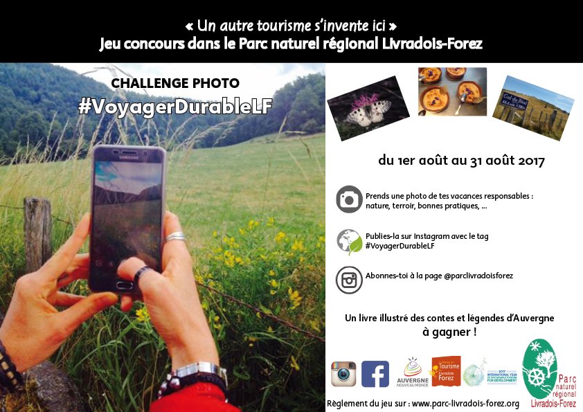Auvergne's tweet photo. Le Parc naturel régional Livradois-Forez propose un #concours #Instagram du 1er au 31 août ! On attend vos 📸 #VoyagerDurableLF 🌿 https://t.co/FLwZYgyFLz