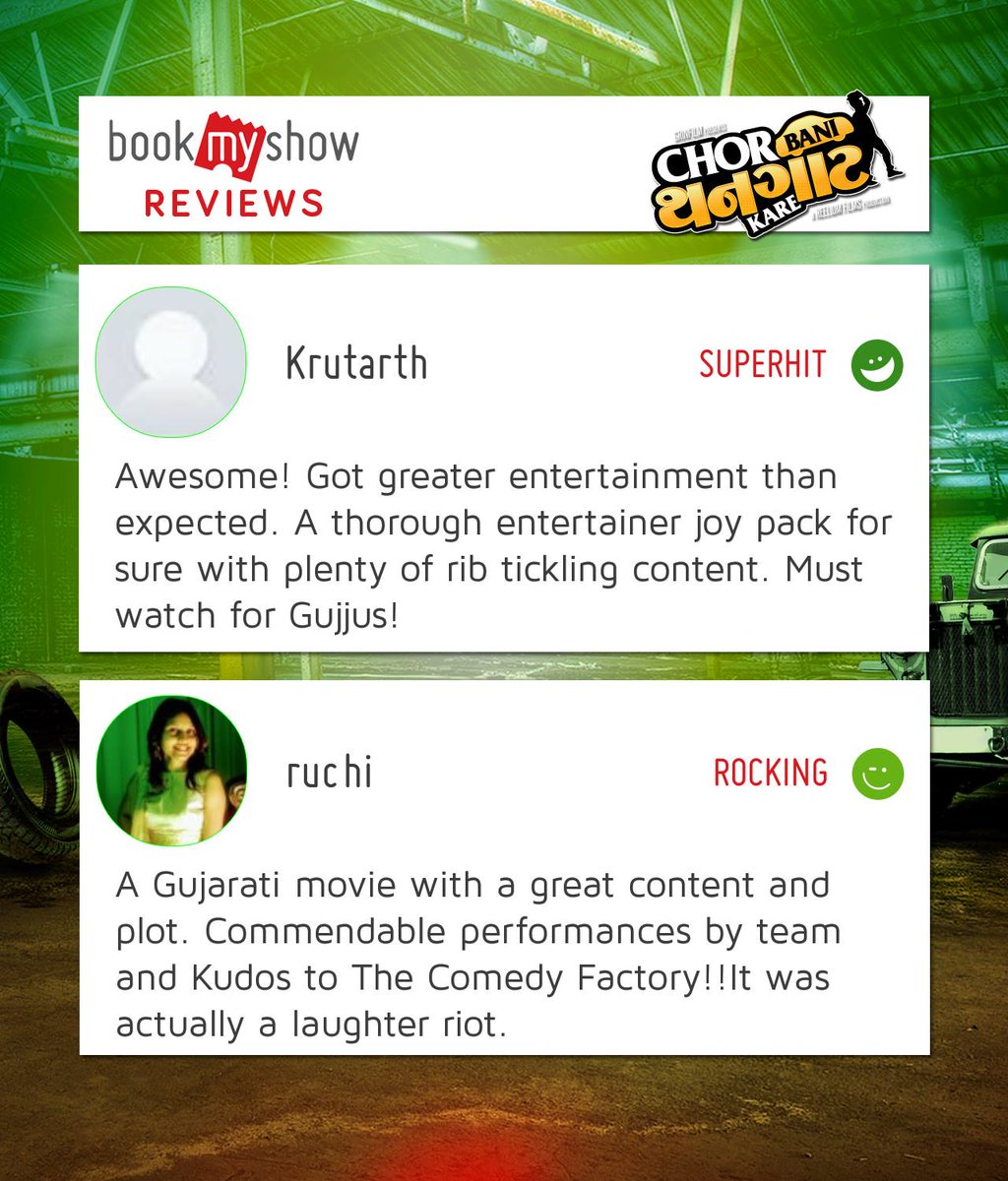 CBTK_TheMovie's tweet photo. Audience are the best critics! Reviews on #BookMyShow. Get 100Rs #cashback, use #promocode CHORBANI, https://t.co/heHxhw8B1g on #Paytm #CBTK https://t.co/o0LIYpsol6