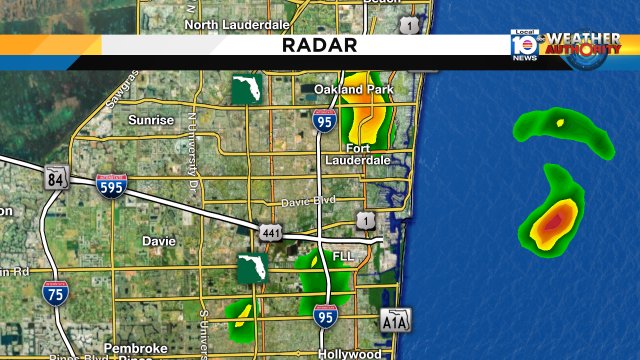 Some showers moving onshore from the E/SE breeze. Watch Meteorologist Julie Durda for more. https://t.co/PcDyQhHHFN