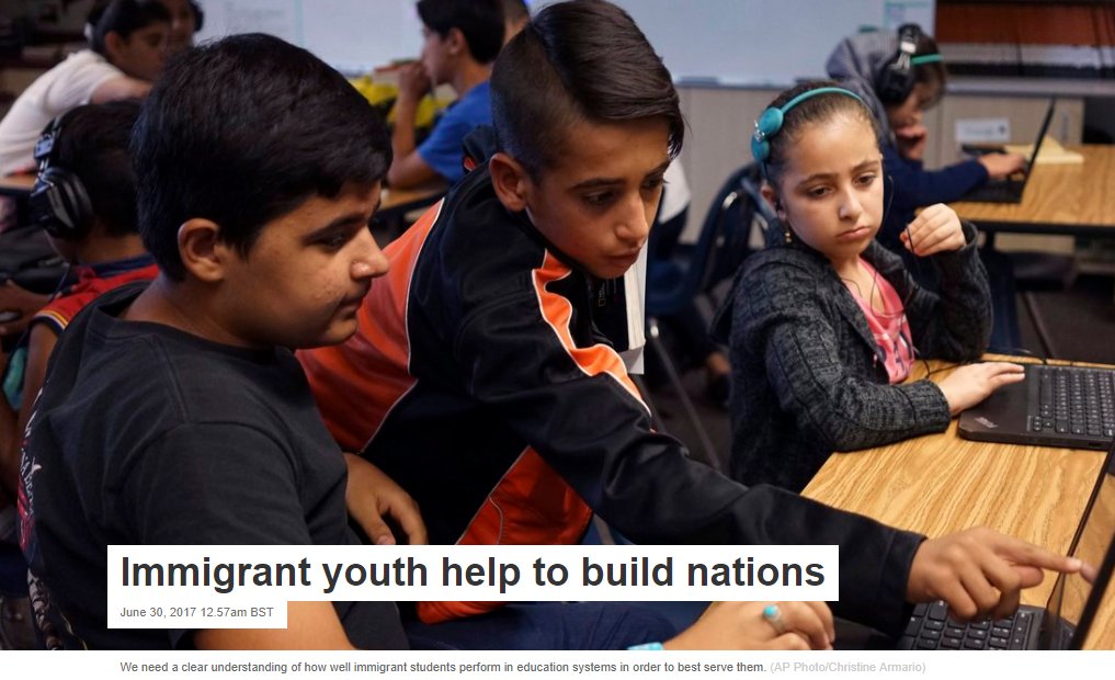 _MIPEX's tweet photo. Immigrant youth help to build nations #MIPEXinuse #Education via @ConversationUK
https://t.co/0PM0IHgmbw https://t.co/9WLlUdEX1X