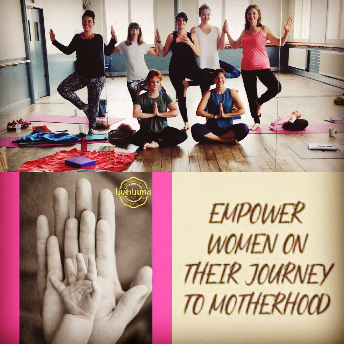 LTKingston's tweet photo. Pregnancy yoga reveals our need for those layers of support, we can be a layer. Join us on the mat &amp; connect! 🌸💛🙏 https://t.co/ithpurWBep
