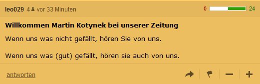 sniedenzu's tweet photo. DER STANDARD bekommt einen neuen Chefredakteur: https://t.co/ny41qf8Ot4 Und so wird er vom Forum begrüßt ;-) @martin_k https://t.co/4MgSVkgrsS
