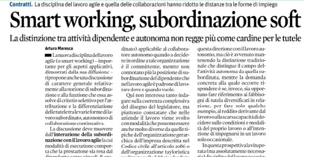 ADAPT_bulletin's tweet photo. #Lavoroagile: il subordinato diventa più autonomo. La distinzione non regge più.  Ripensare le tutele. #Meresca https://t.co/uoFg5bBwt7 https://t.co/0us036HVBG