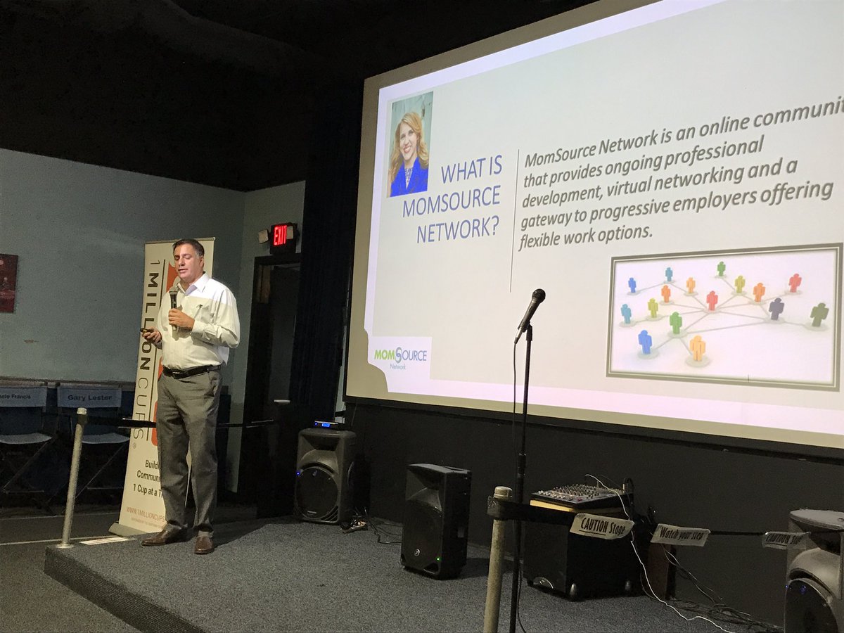 1MillionCupsDAB's tweet photo. Kevin Hooks with @Mom_Source Netowrk is sharing his #startup story at #1MCDaytona! #LaunchFlorida https://t.co/XYQBaNvpOS