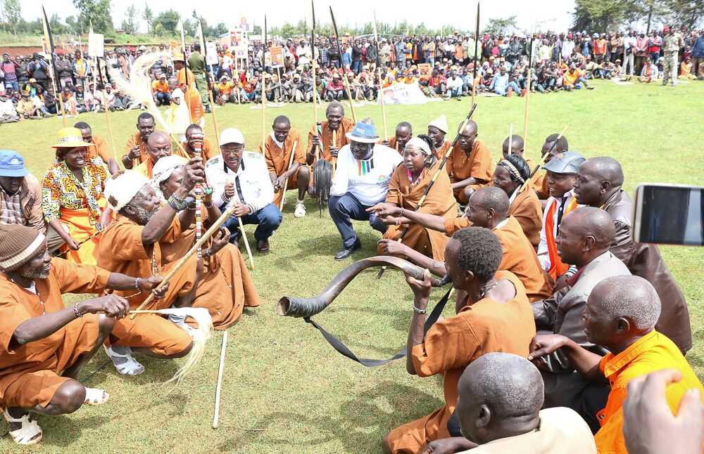 RailaOdinga's tweet photo. Chepkorio, Elgeyo Marakwet County. Community elders show of support. More warriors for the change agenda. #10MillionStrong #NaneNane https://t.co/PGNgCV6r4U