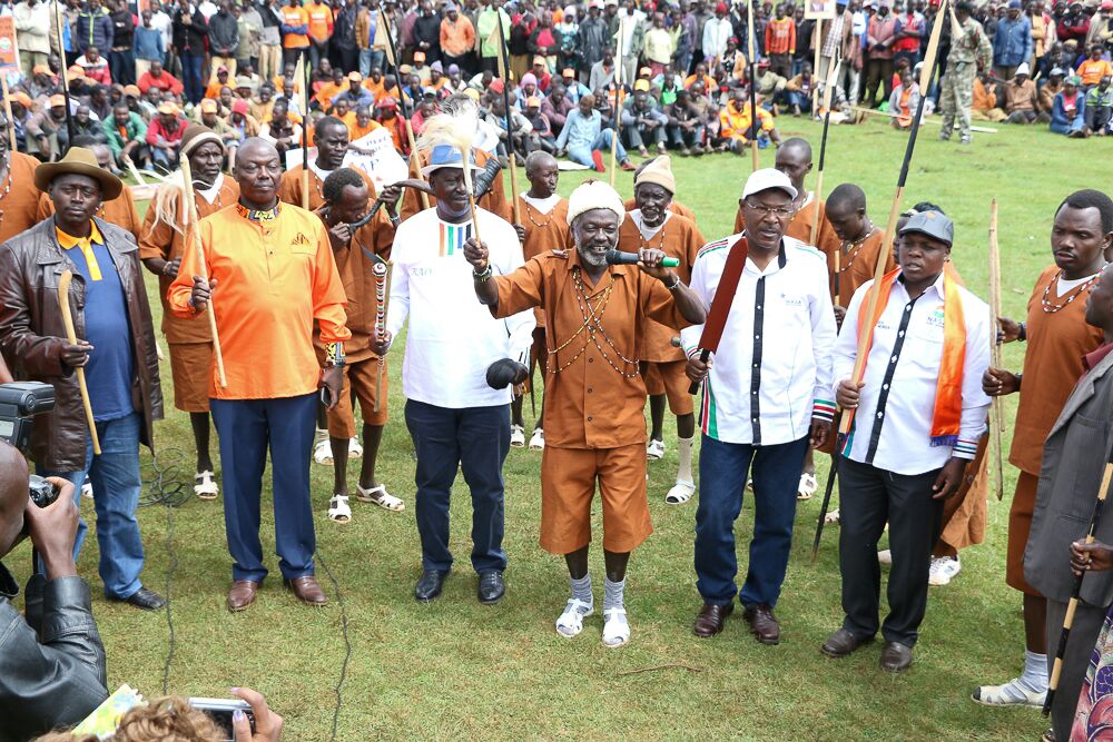RailaOdinga's tweet photo. Chepkorio, Elgeyo Marakwet County. Community elders show of support. More warriors for the change agenda. #10MillionStrong #NaneNane https://t.co/PGNgCV6r4U