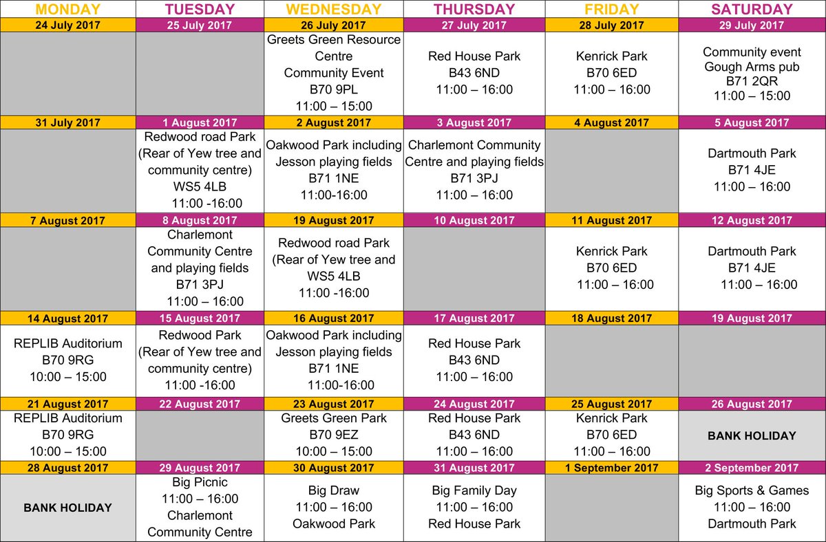 pbcanofficial's tweet photo. Join in the fun this summer with #GoPlaySandwell Loads of free activities for children &amp; young people in West Bromwich 🤹🤸⚽🎯🕺 https://t.co/NcpocOy7P8