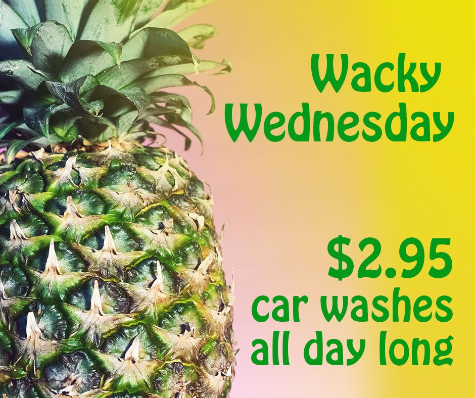 BebosExpress's tweet photo. We would like to "welcome" you to Bebo's today and take advantage of #WackyWednesday! $2.95 car washes all day long! #BebosExpress https://t.co/3sMFd7CiQa