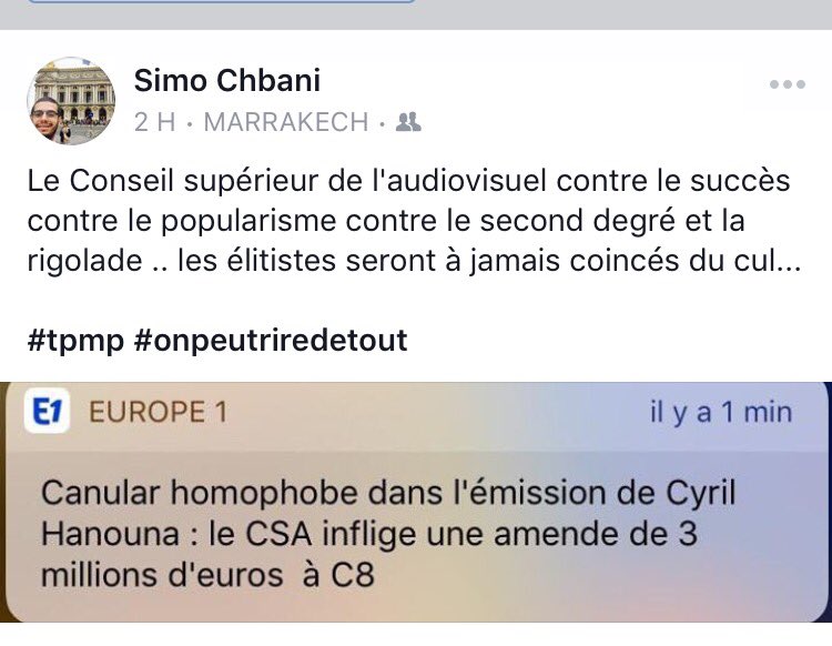 Simowchbani's tweet photo. @Cyrilhanouna #Hanouna https://t.co/3HpMYDYfb8