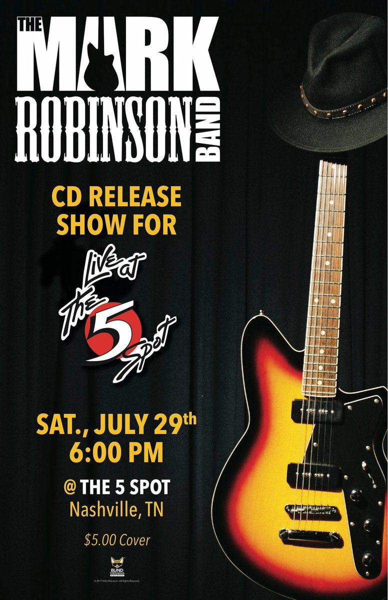 WXNAfm's tweet photo. Mark your calendar! The Mark Robinson Band CD release show is Saturday, 6PM @ The 5 Spot! Blues and beyond, baby! @MarkRGuitarGuy https://t.co/MHAE54g7ra