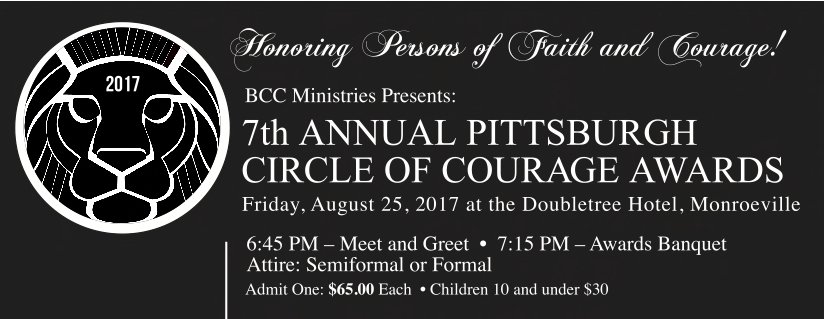 Honoring persons of faith and courage! For tickets call: 412/471-4332 . Key sponsors : Familylinks Inc., <a href="/BynumsMarketCom/">Bynums Market.& Com</a> &amp; others.