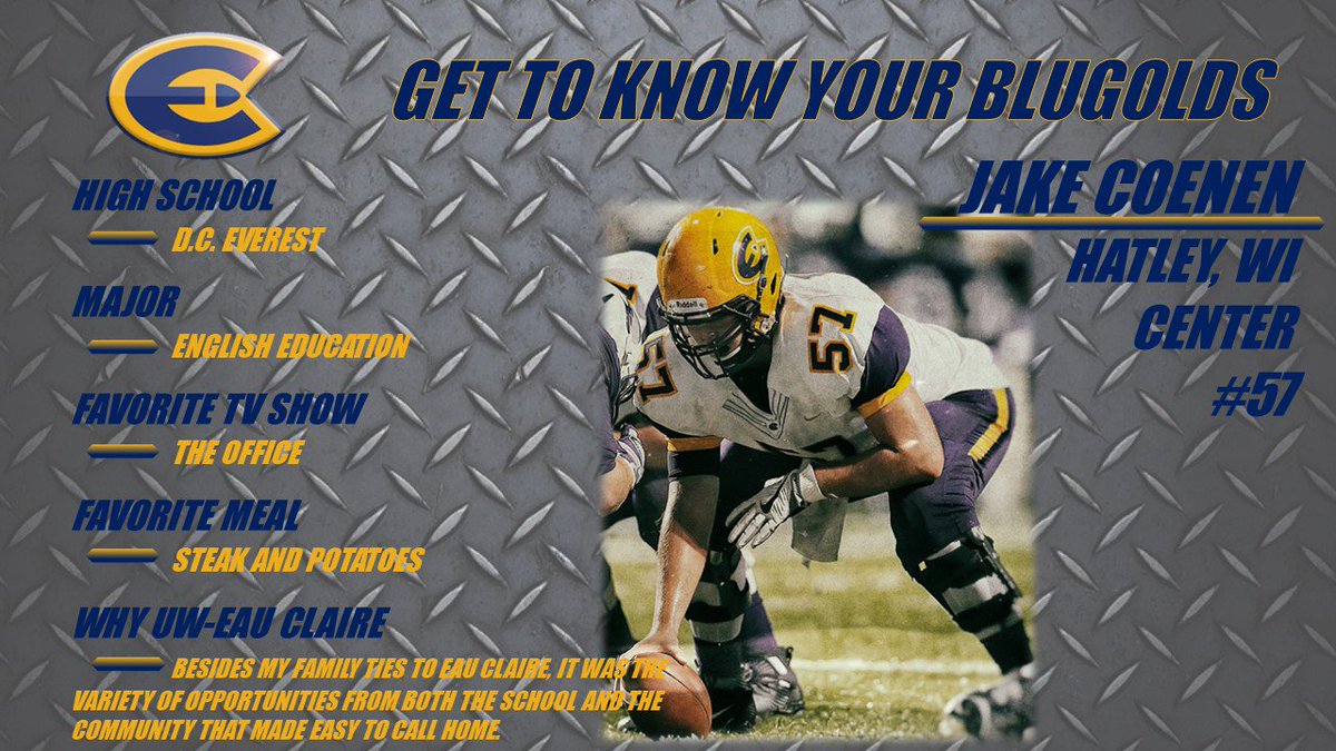 Our first senior and the Center of our Offensive Line, Jake Coenen
