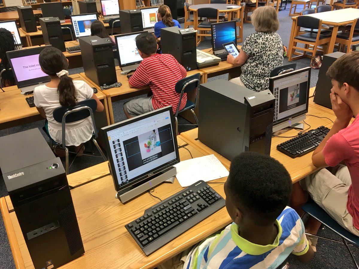 KMeyering's tweet photo. Working hard adding captions or speech bubbles to our stop motion videos. #fcstweets #AnimationCamp https://t.co/udZ0UqrcJg