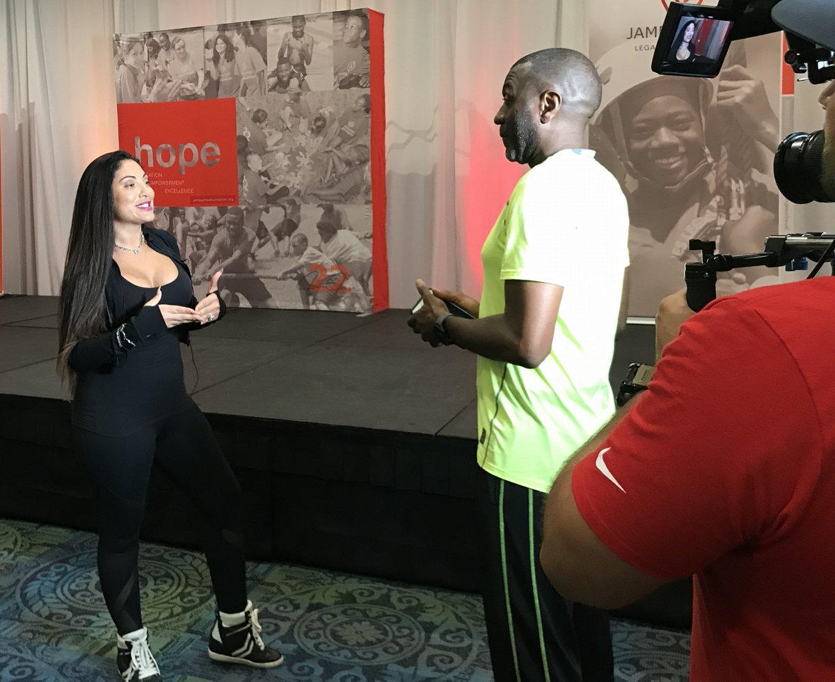 SunHealthFL's tweet photo. Thank you @KimmyB973 &amp; @djhercules15  for getting the kids energized &amp; ready for James Jones Crew 22 Training Camp! #greatweek #giveback https://t.co/MGFOFvE8XO