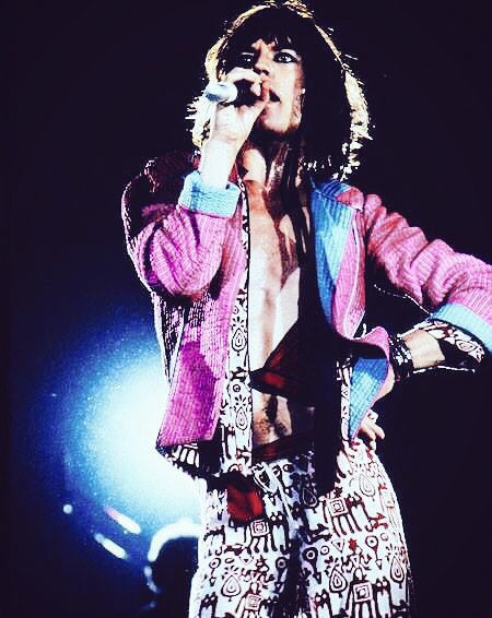 Happy Birthday Mick Jagger!!!! 
My mom took this photo of you in 1975.      