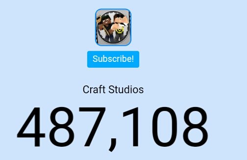 FcCraftStudioTv's tweet photo. ⏩ ATUALIZAÇÃO DE INSCRITOS⏪
Falta menos de 13K para os 500
Vamo que vamo
#CS500k
@MaoCraftStudios
@AdrianoFloresRJ https://t.co/gsJPOGYA9E