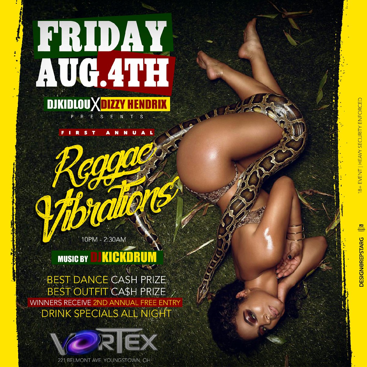 DizzyHendrix's tweet photo. August 4th - #ReggaeVibrations
August 5th - #ElevateAnniversary https://t.co/GJOc2m2tZk