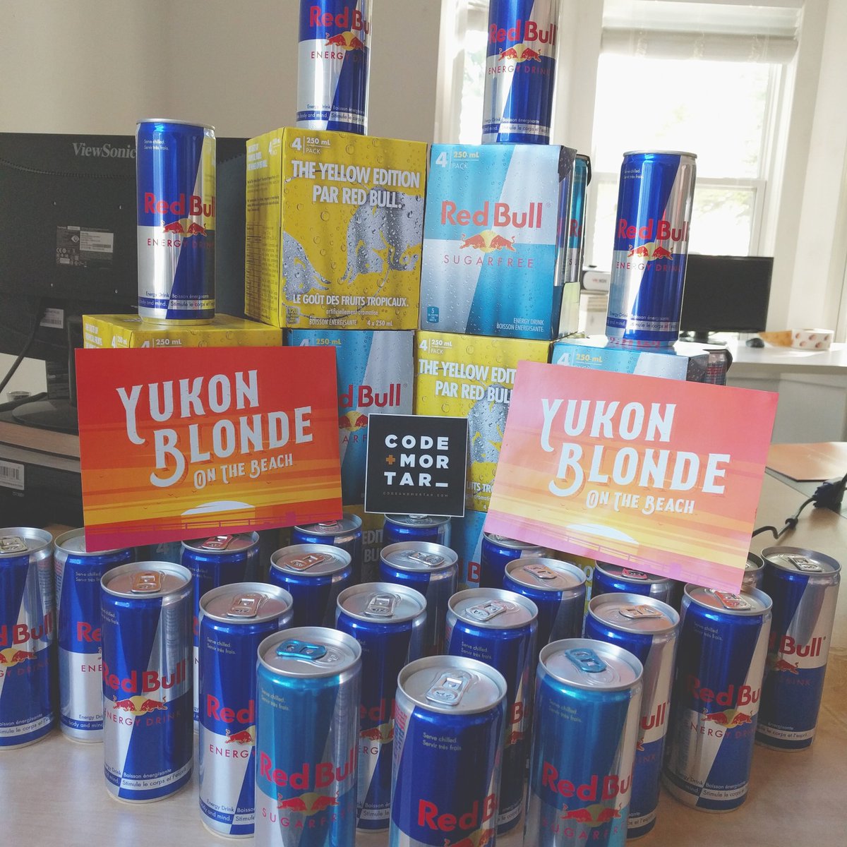 codeandmortar's tweet image. Huge shout out to @RedBullCanada for providing us with an endless supply of creative fuel! #CodeAndMortar #AwesomeTogether