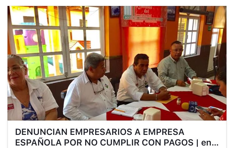 EnfoqueJarocho's tweet photo. DENUNCIAN EMPRESARIOS  EMPRESA ESPAÑOLA POR NO CUMPLIR CON PAGOS
https://t.co/zunUnZKEkk
#Coatzacoalcos https://t.co/yT1MCmFNzz