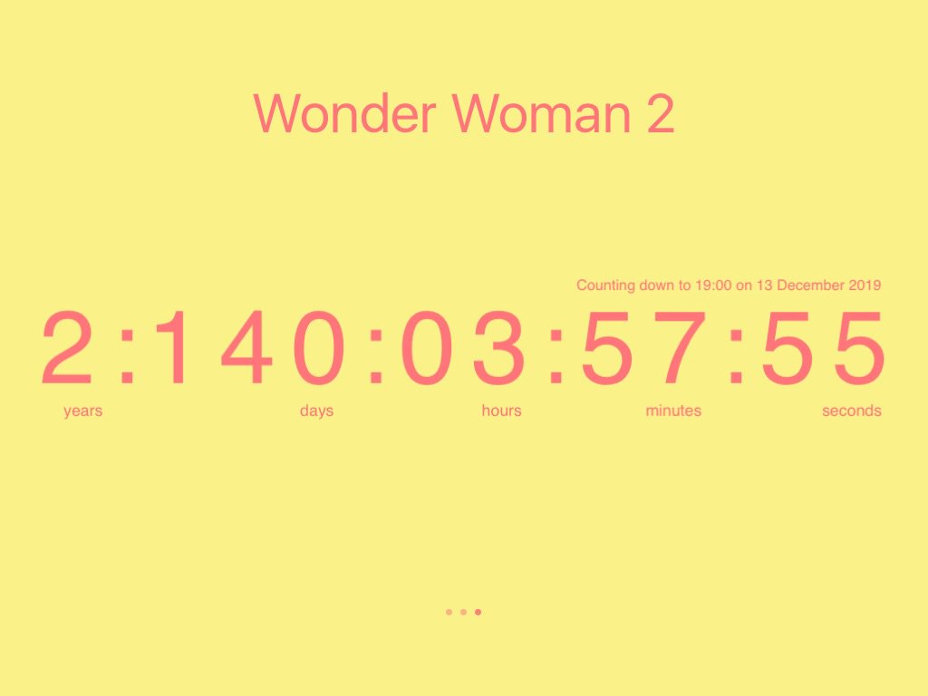 celticbabe2002's tweet photo. @kimmiecoomd @CloisLover  2 years and 140 days remaining until Wonder Woman 2 #TZeroApp https://t.co/5ppKrrF41F