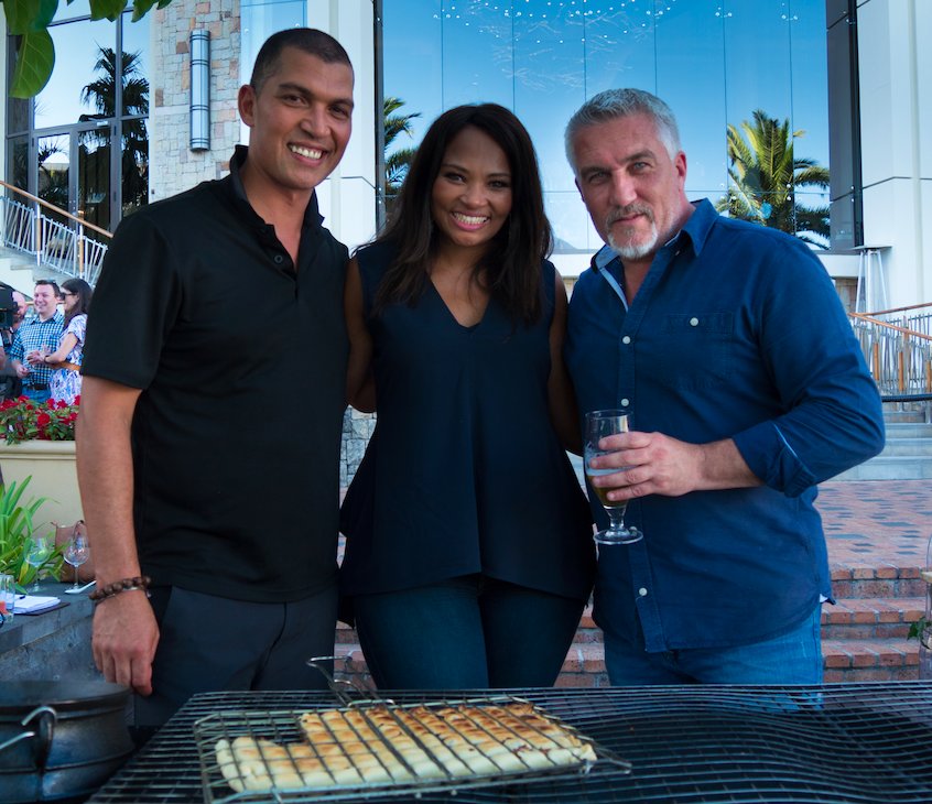 FoodNetworkSA's tweet photo. What brings @PaulHollywood, @SibaMtongana AND @ReubenRiffel together? Well, a braai of course! Catch the Cape Town #CityBakes Friday at 8pm https://t.co/j8W6iqJAN9