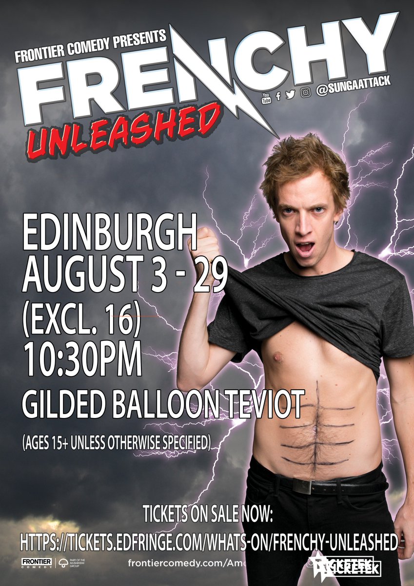 sungaattack's tweet photo. Scotland - I'll see ya in just 1 week with my new live show!!! Don't miss out #FrenchyUnleashed #TinderIsLife https://t.co/KDo7Qgg5dq