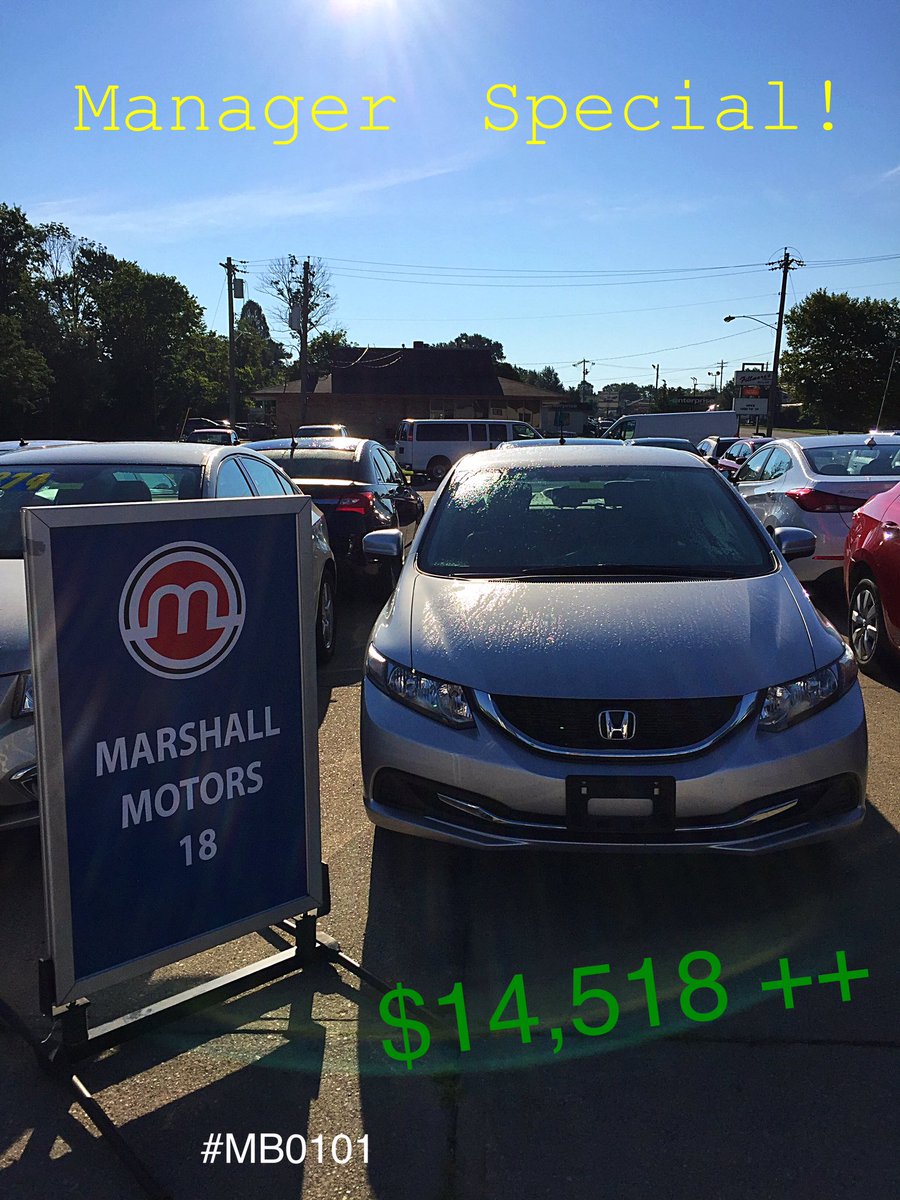 18MarshallCars's tweet photo. 🚨🚨 Manager Special 🚨🚨

2015 Honda Civic LX   $14,518 ++

What time is your Test Drive? #marshallyall #marshall18 https://t.co/fjUZCVsZrC