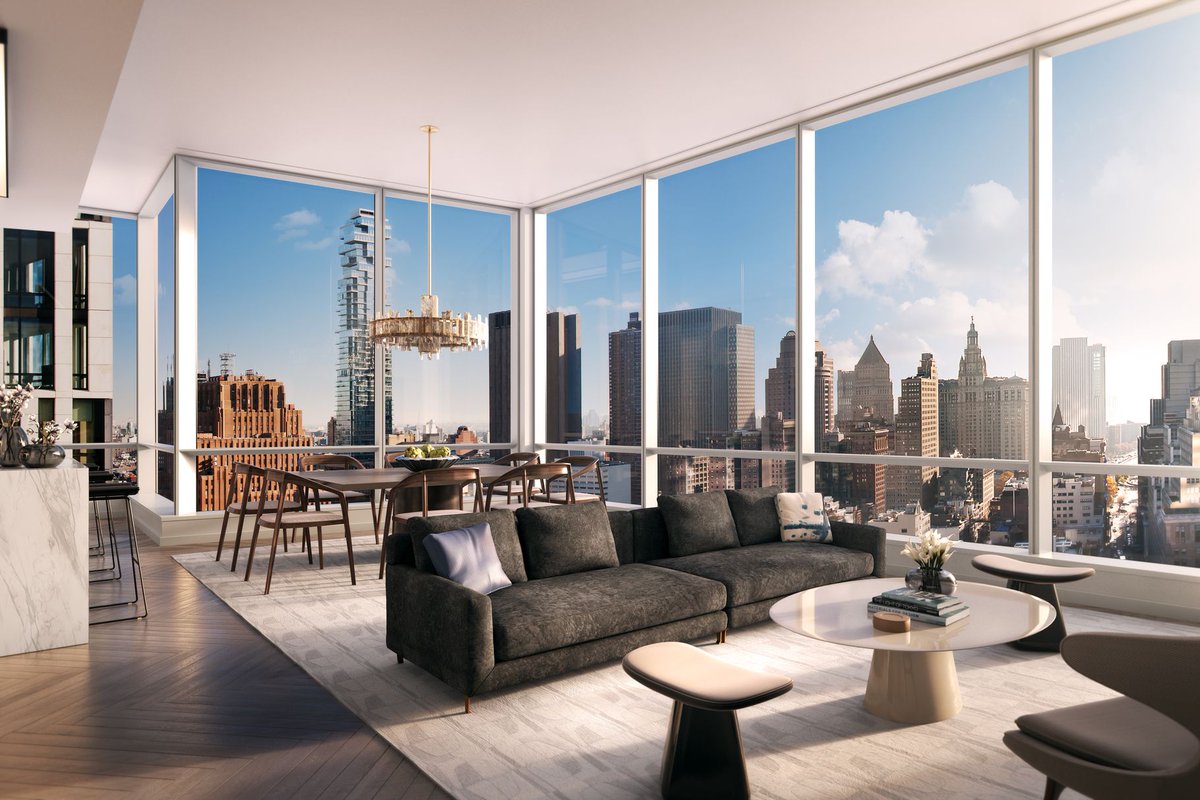 DouglasElliman's tweet photo. #Tribeca’s 800-foot skyscraper #111Murray shows off interiors in new renderings: https://t.co/BDlEWvCEim @CurbedNY #NYCRealEstate #DEDM https://t.co/F3AN2W3X4y