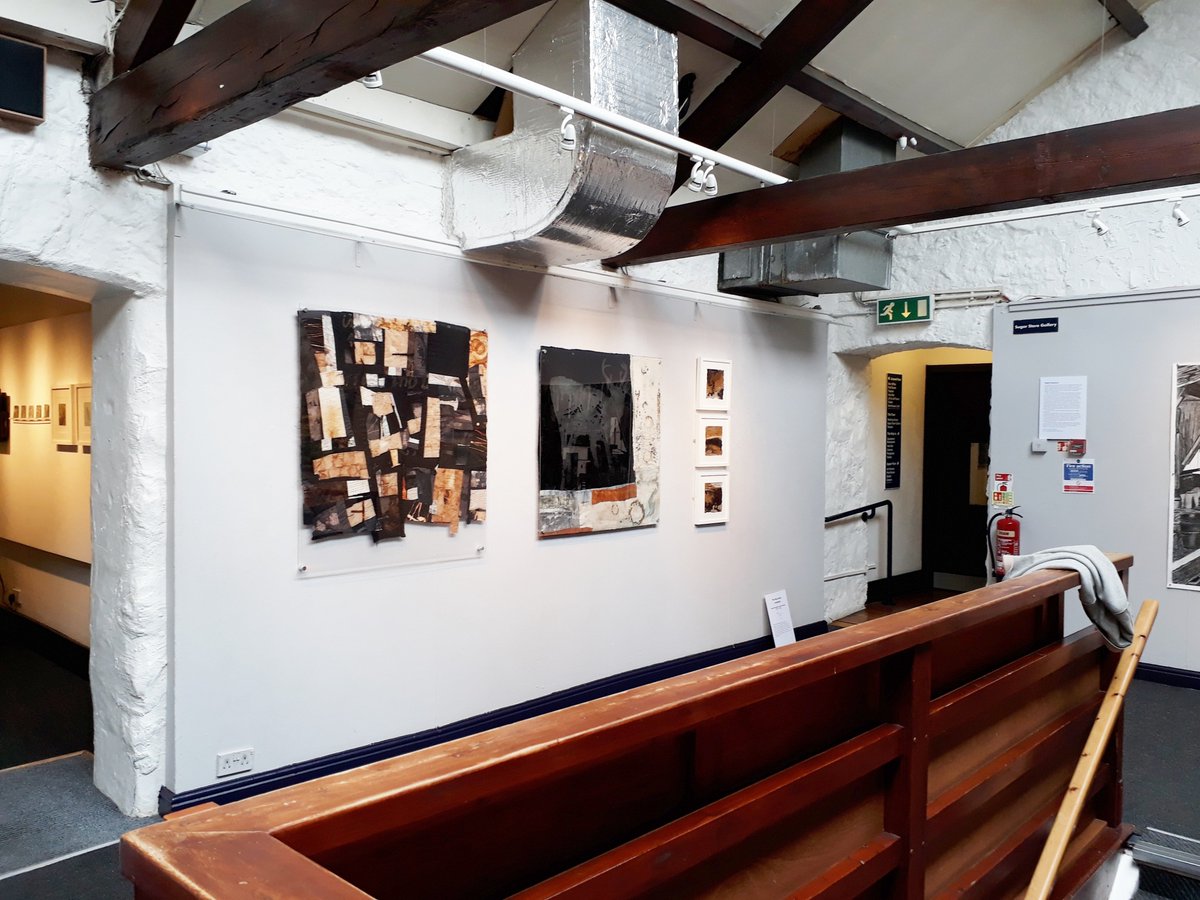 Alongarmquilter's tweet photo. latest exhibition is hung up.  @neo_artists @suesyddall @breweryarts https://t.co/ogQtEH6Dtm