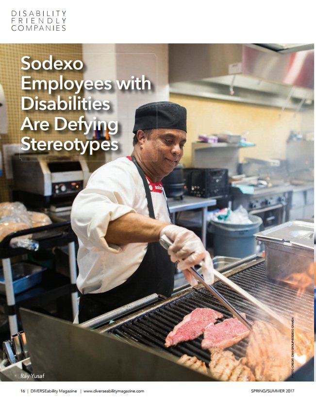 Employees with #disabilities are defying stereotypes <a href="/DIVERSE_ability/">DIVERSEability Magazine</a> with <a href="/SodexoSean/">Sean Callaghan</a> <a href="/LoblawsON/">Loblaws</a> bit.ly/2eKWs5W