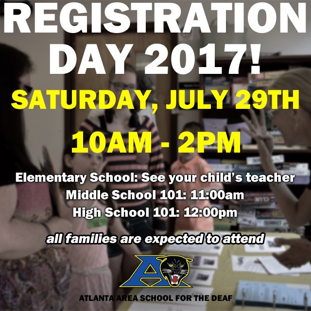 AASDpanthers's tweet photo. We can't wait to see all of our students and families at registration day this Saturday, July 29th from 10am-2pm!! #AASDpanthers #WeAreAASD https://t.co/VLUnciwLVJ