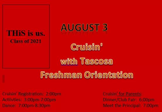 LadyRebelVB's tweet image. Fish Camp is here! Cruisin&apos; with Tascosa Freshmen Orientation
See you there! #THiSisUs #Classof2021 #RebelStrong