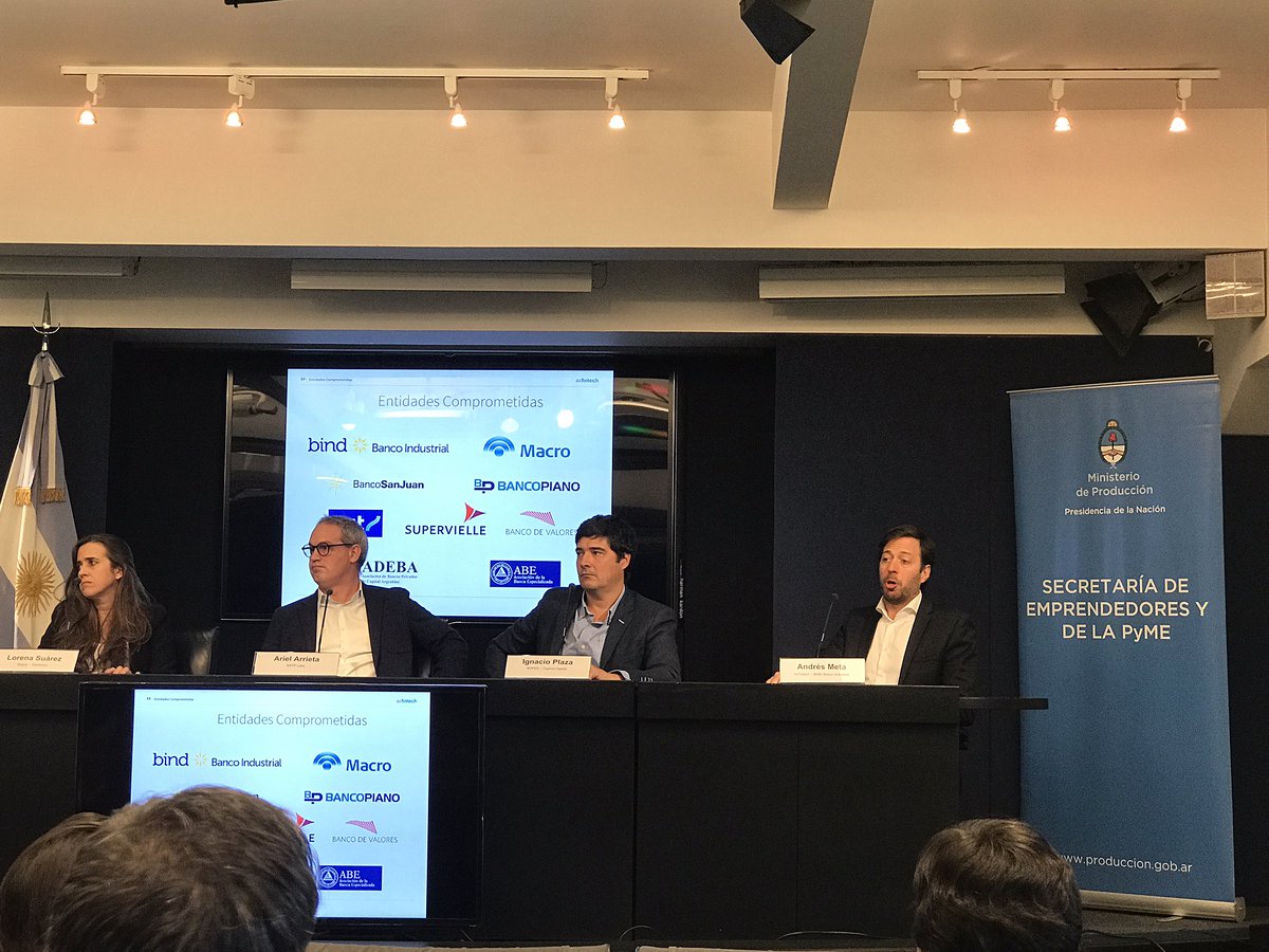 JuanPiano_'s tweet photo. Andrés Meta en el panel compartiendo el caso de @arfintech @PRODUCCION_ARG @Arcap_
#fintech #arfintech #venturecapital https://t.co/ID3F4OCCqE