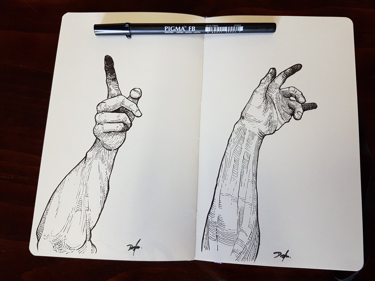 diegofriasdelv's tweet photo. Sketchbook #moleskine #pigma #drawing #hands #johnkillink #dibujo# #croquis #sketchbook https://t.co/CuPlKUDbHK