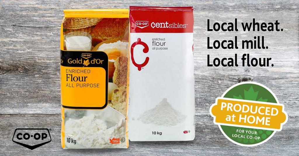 TwinValleyCoop's tweet photo. Co-op Gold & Centsibles Flour is produced by Western Canadian Farmers. #localwheat #localmill #localflour https://t.co/e3oMetVoNs