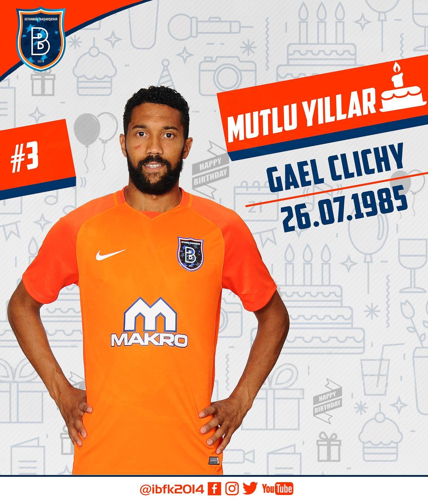 yi ki do dun Gael Clichy Happy birthday     