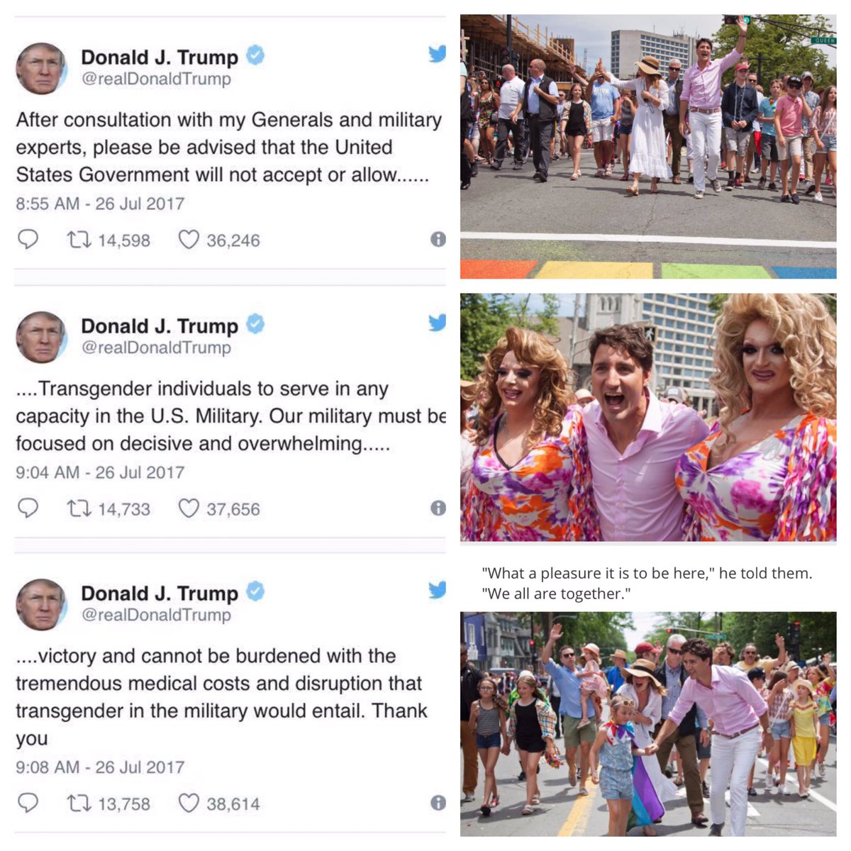 d_lynn_'s tweet photo. Canada - leaps forward!
USA - 10 steps backward...
#proudCanadian #JustinTrudeau #DonaldTrump #Canada #USA @JustinTrudeau @realDonaldTrump https://t.co/oi2kDYd5Lt